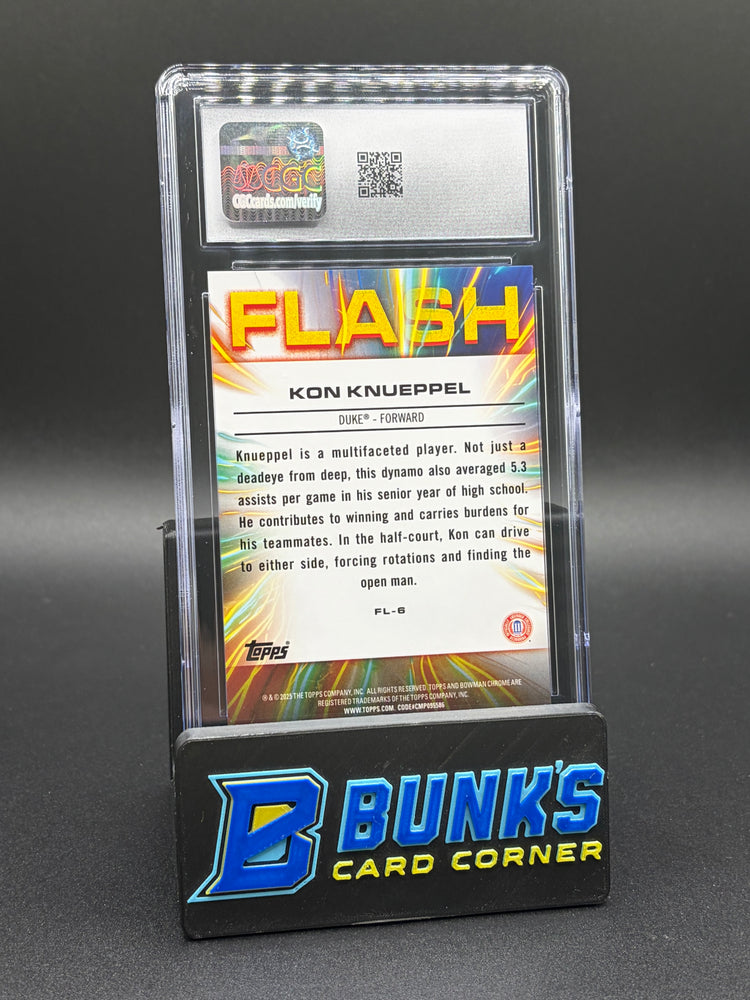 2024-25 Kon Knueppel Gold Refractor Flash BU Chrome CGC 9 20/50