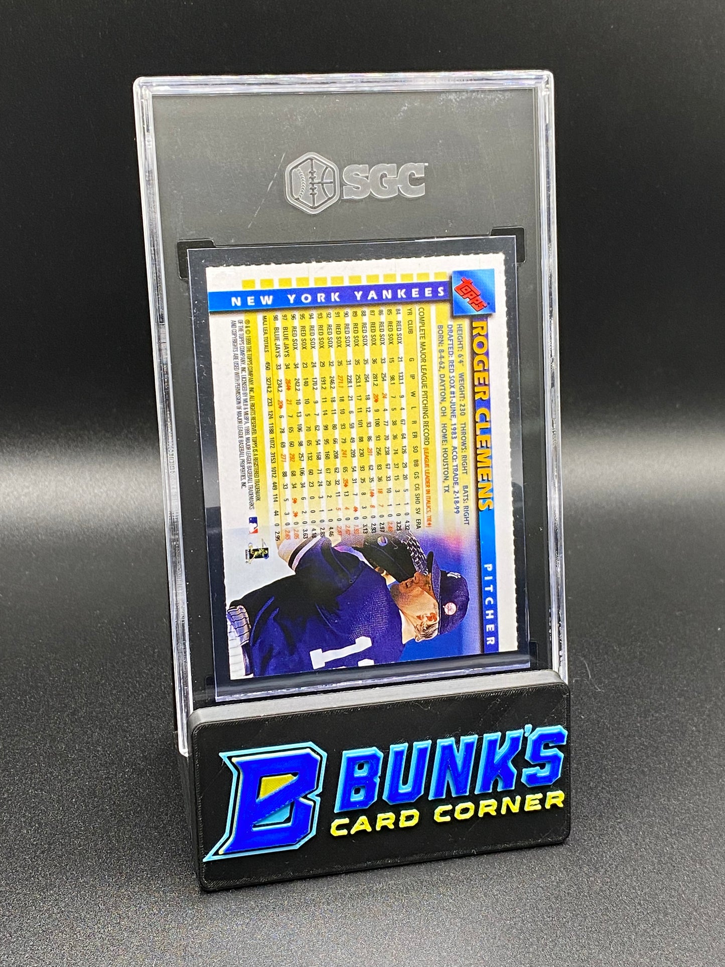 1999 Roger Clemons 10th Anniversary SGC Authentic