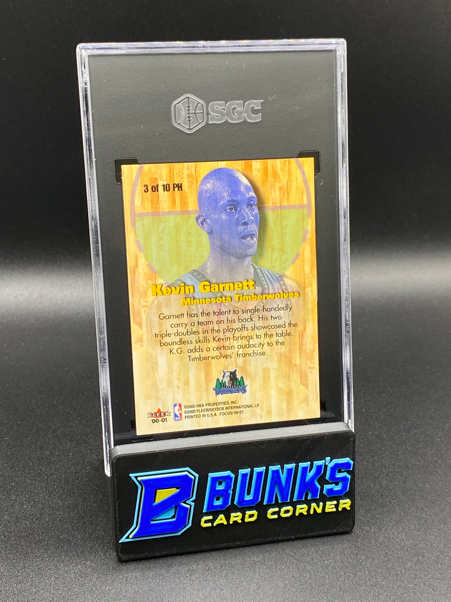 2000-1 Kevin Garnett Planet Hardwood SGC 10