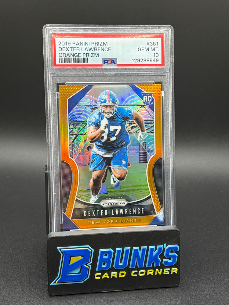 2019 Dexter Lawrence Orange Prizm PSA 10 RC 130/249