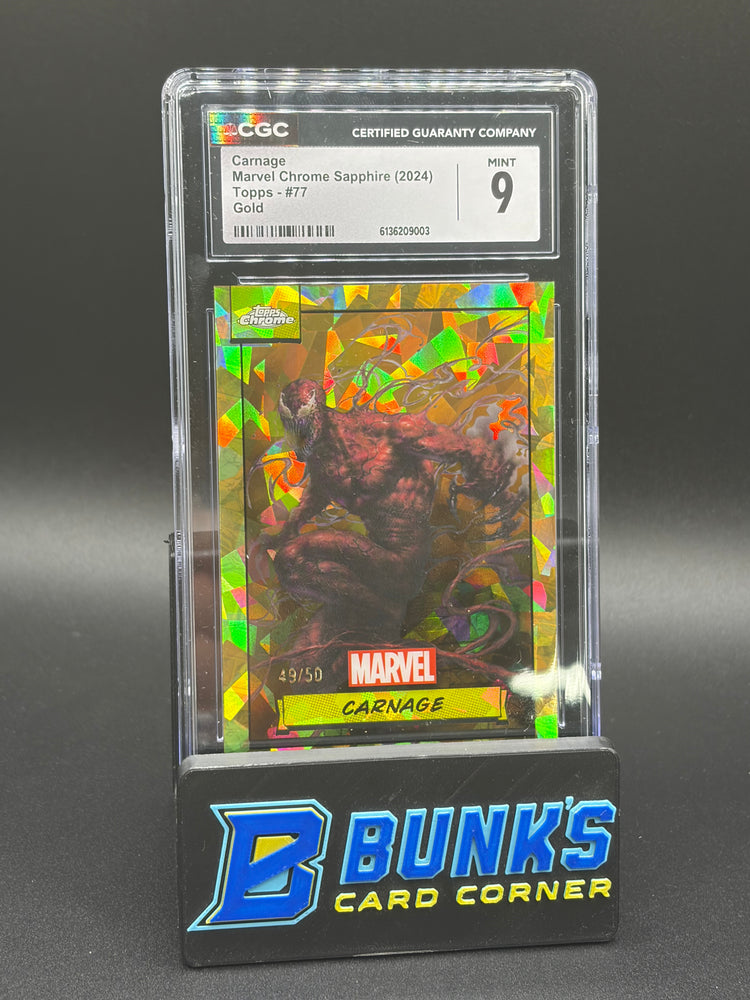Carnage Marvel Chrome Sapphire Topps Gold CGC 9 49/50