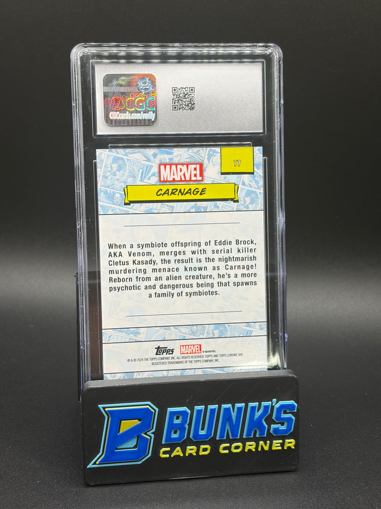 Carnage Marvel Chrome Sapphire Topps Gold CGC 9 49/50