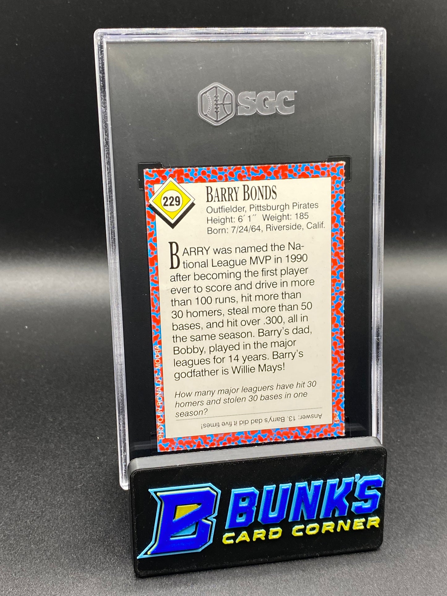1991 Barry Bonds SGC 4