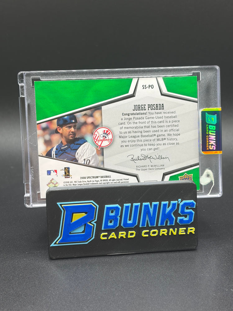 2008 Jorge Posada Spectrum Upper Deck Swatches 7/50