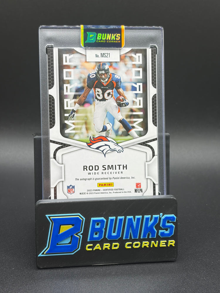 2023 Rod Smith Certified Panini Mirror 18/30 Auto