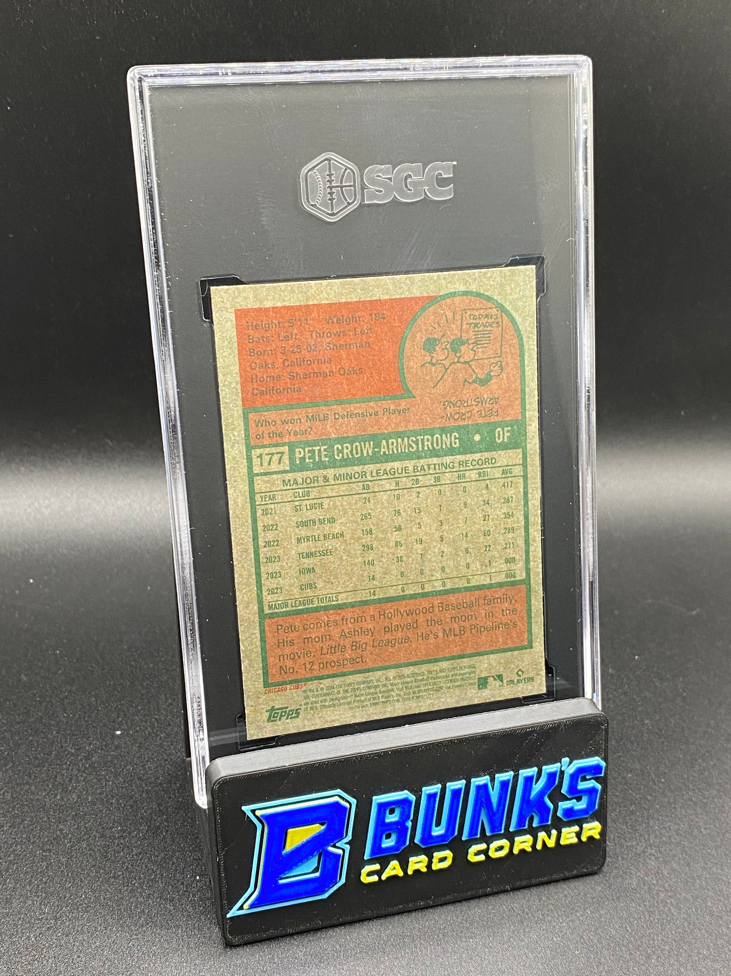 2024 Pete Crow-Armstrong Chrome Blue Sparkle Ref. SGC 10