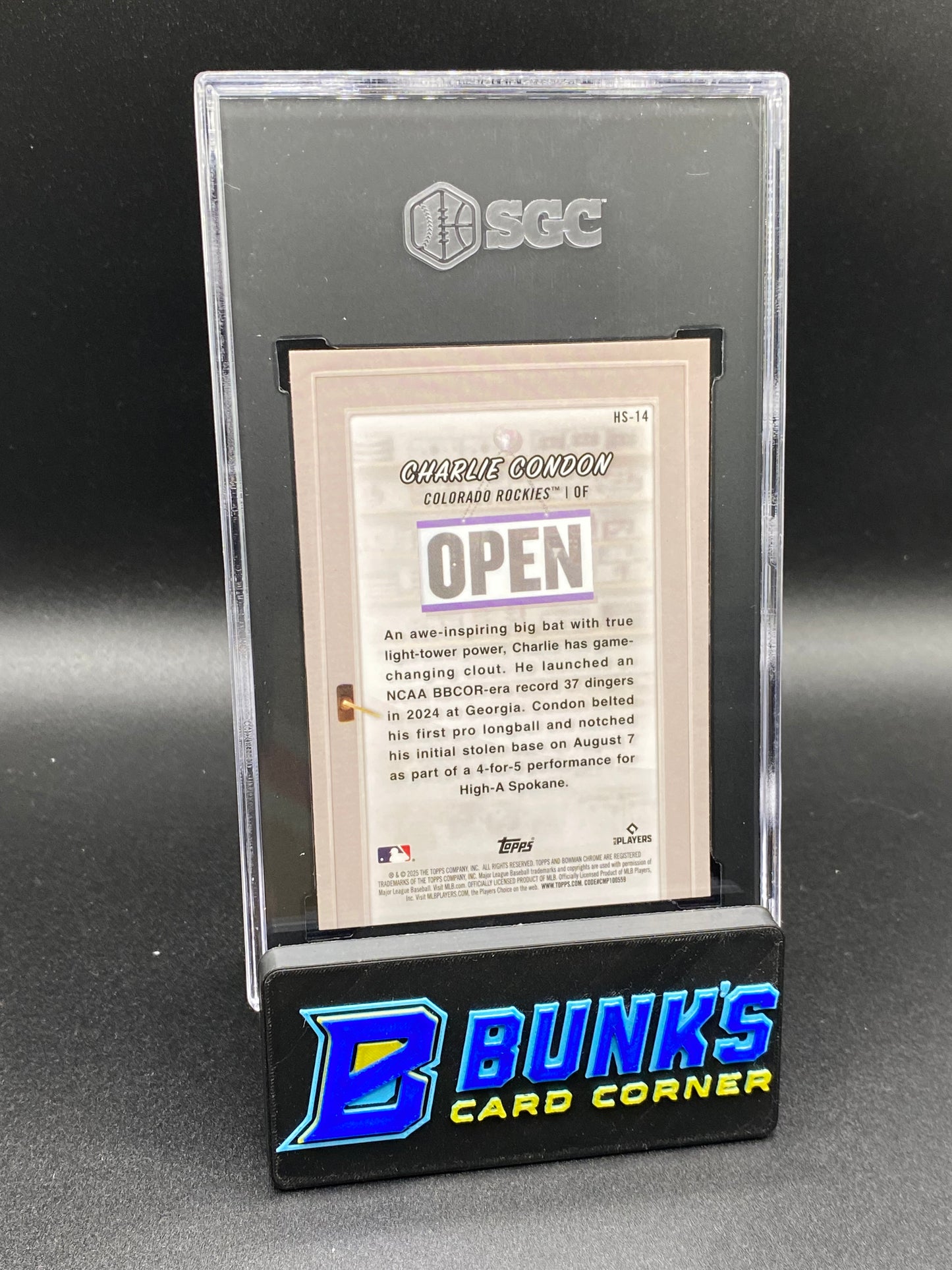 2025 Charlie Condon Hobby Stars SGC 10