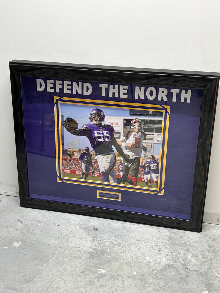 Anthony Barr Auto "OT Touchdown" Frame 30x37 PICKUP ONLY