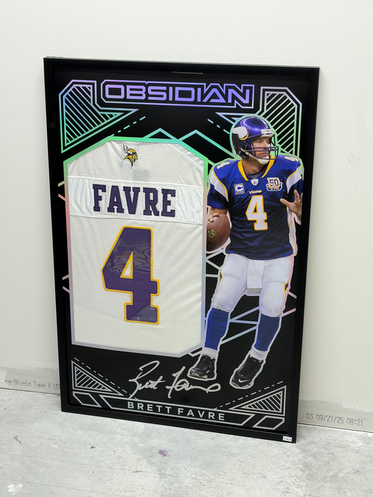 Brett Favre Auto "Sick Framing" Frame 21x37 PICKUP ONLY