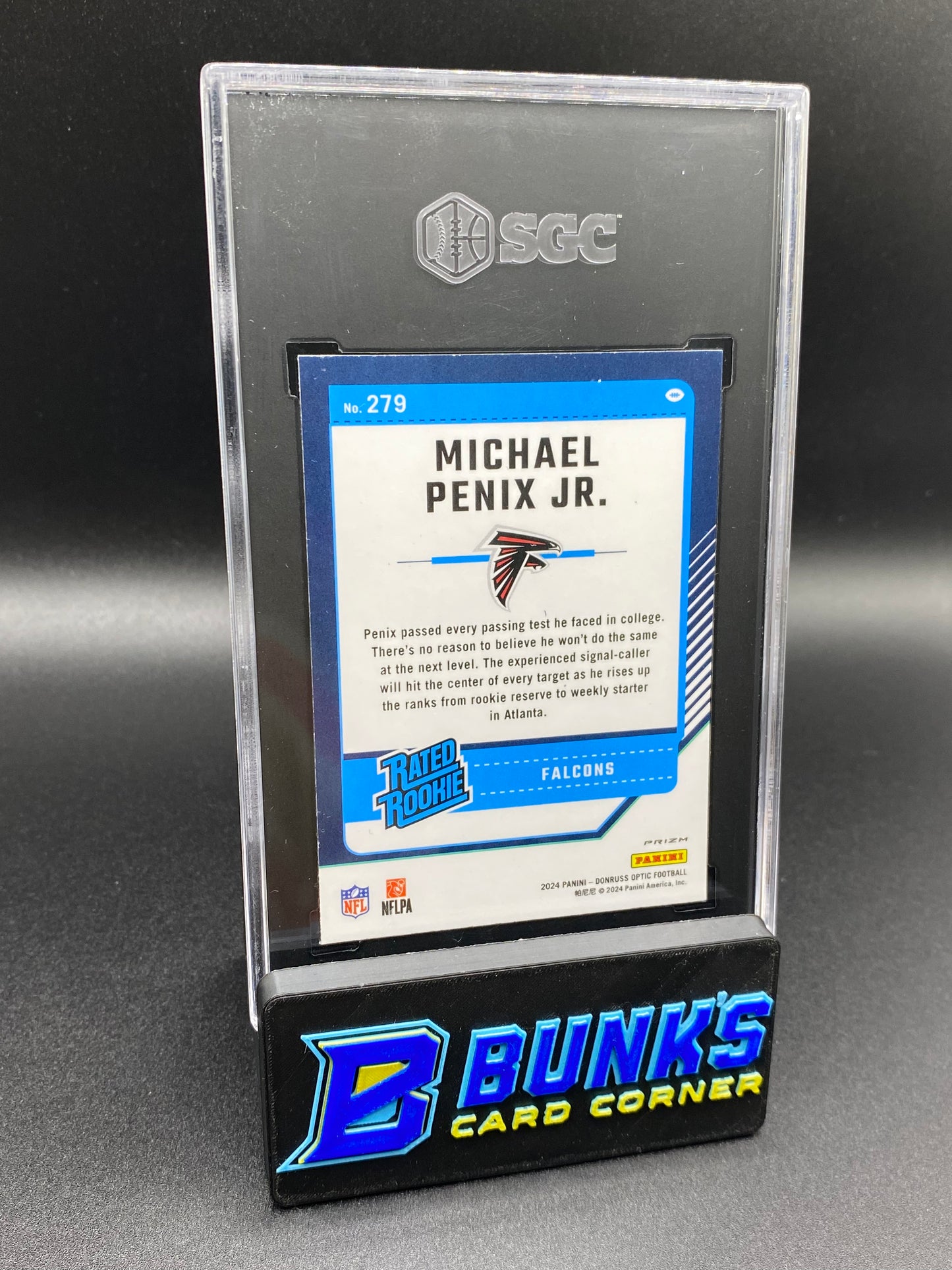 2024 Michael Penix Jr. Purple Shock Prizm SGC 9.5