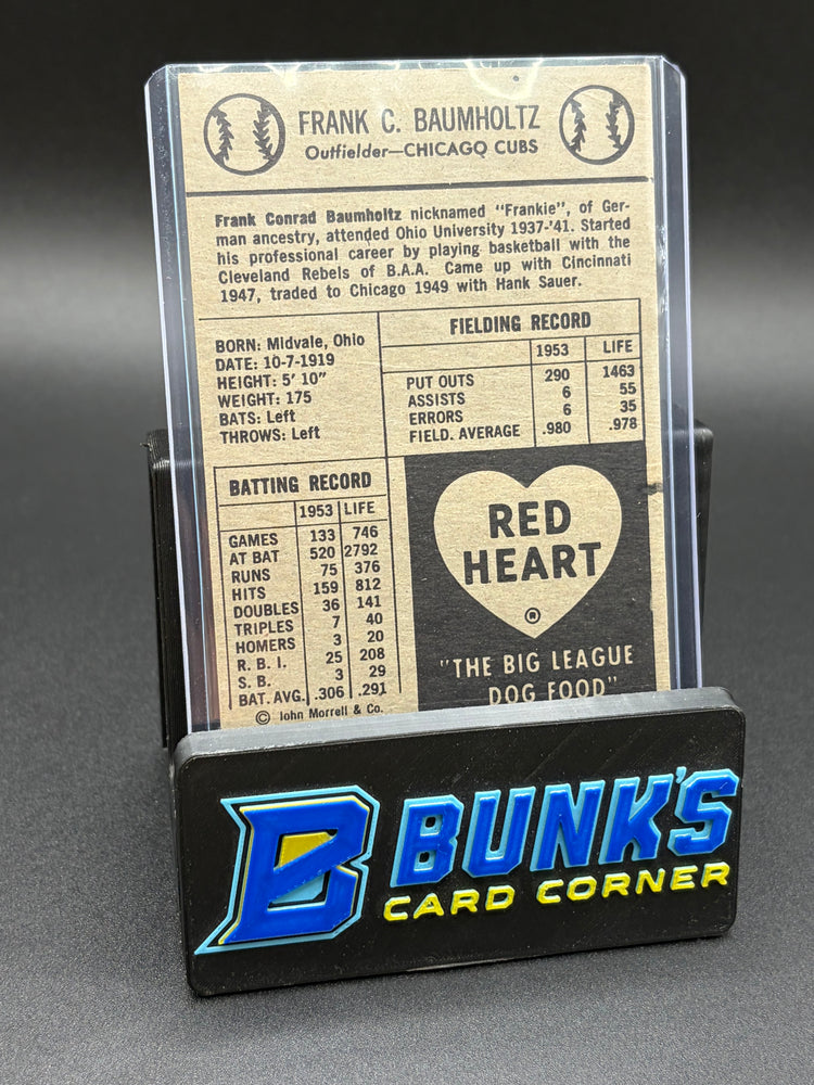 1954 Frankie Baumholtz Red Heart