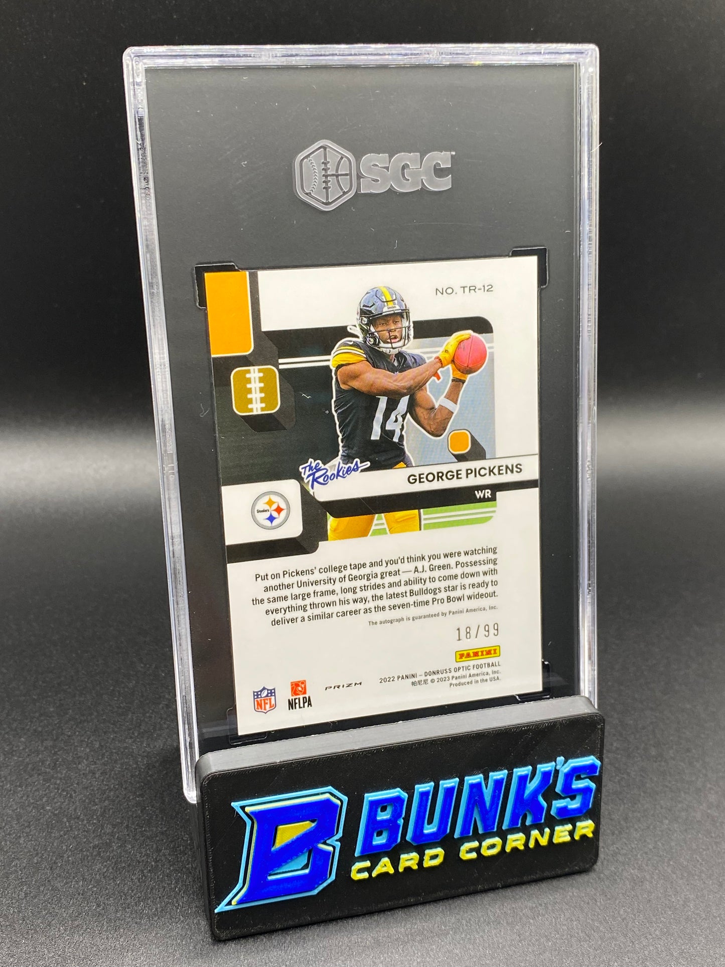 2022 George Pickens The Rookies Auto. 18/99 SGC 10/9.5