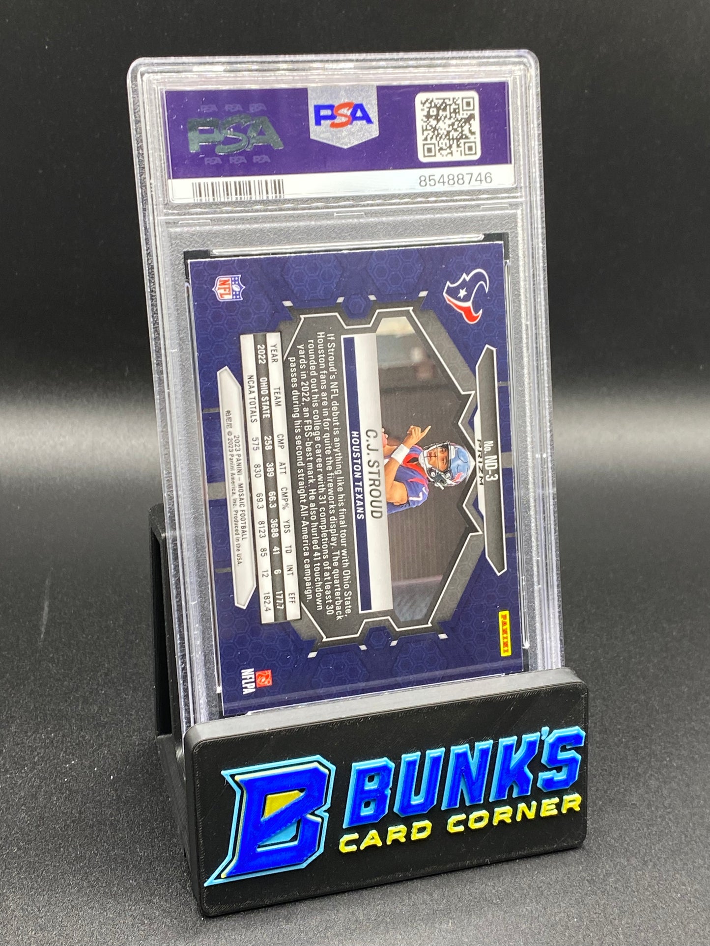 2023 CJ Stroud NFL Debut-Reactive Yellow PSA 9