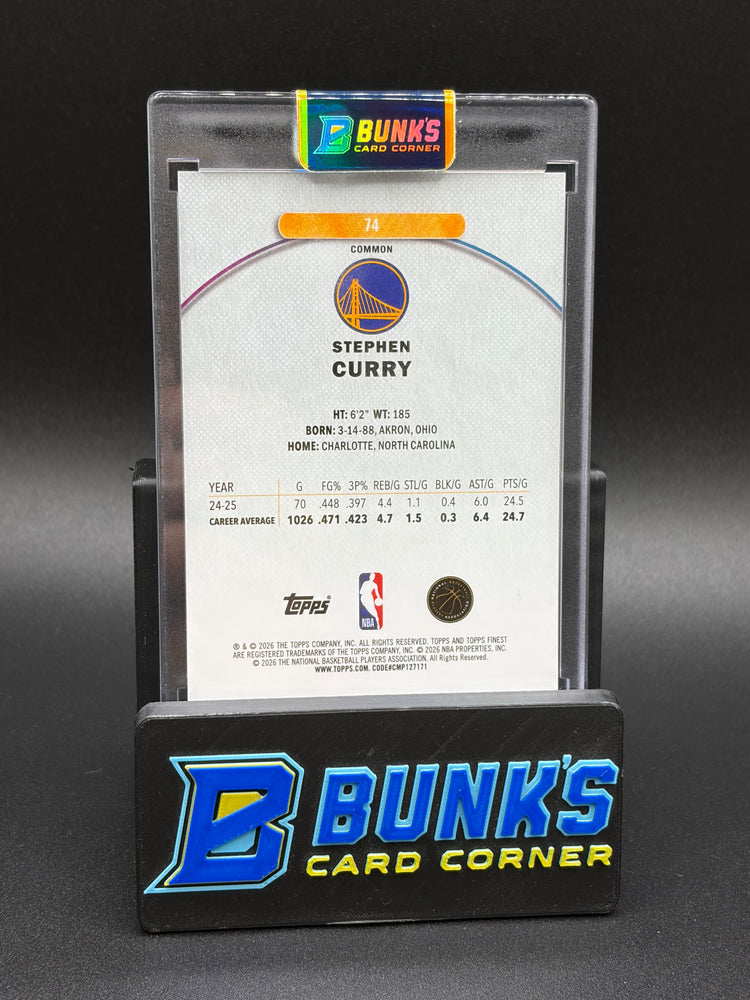 2026 Stephen Curry Topps XFractor Purple 59/150