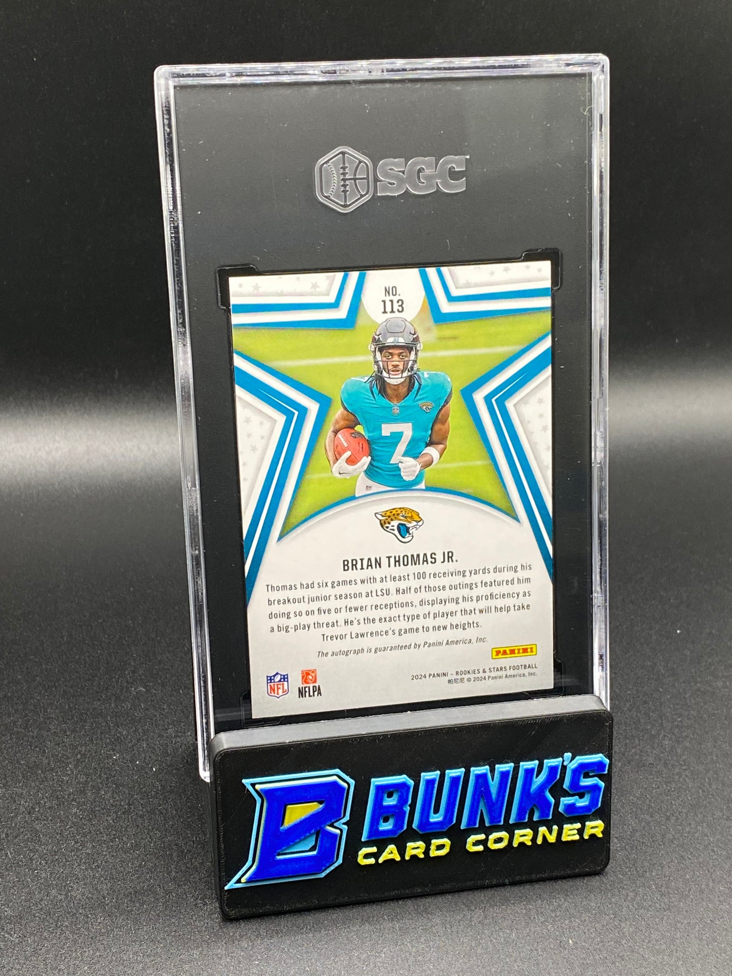 2024 Brian Thomas Jr. Auto. Orange 14/199 SGC 10/9.5