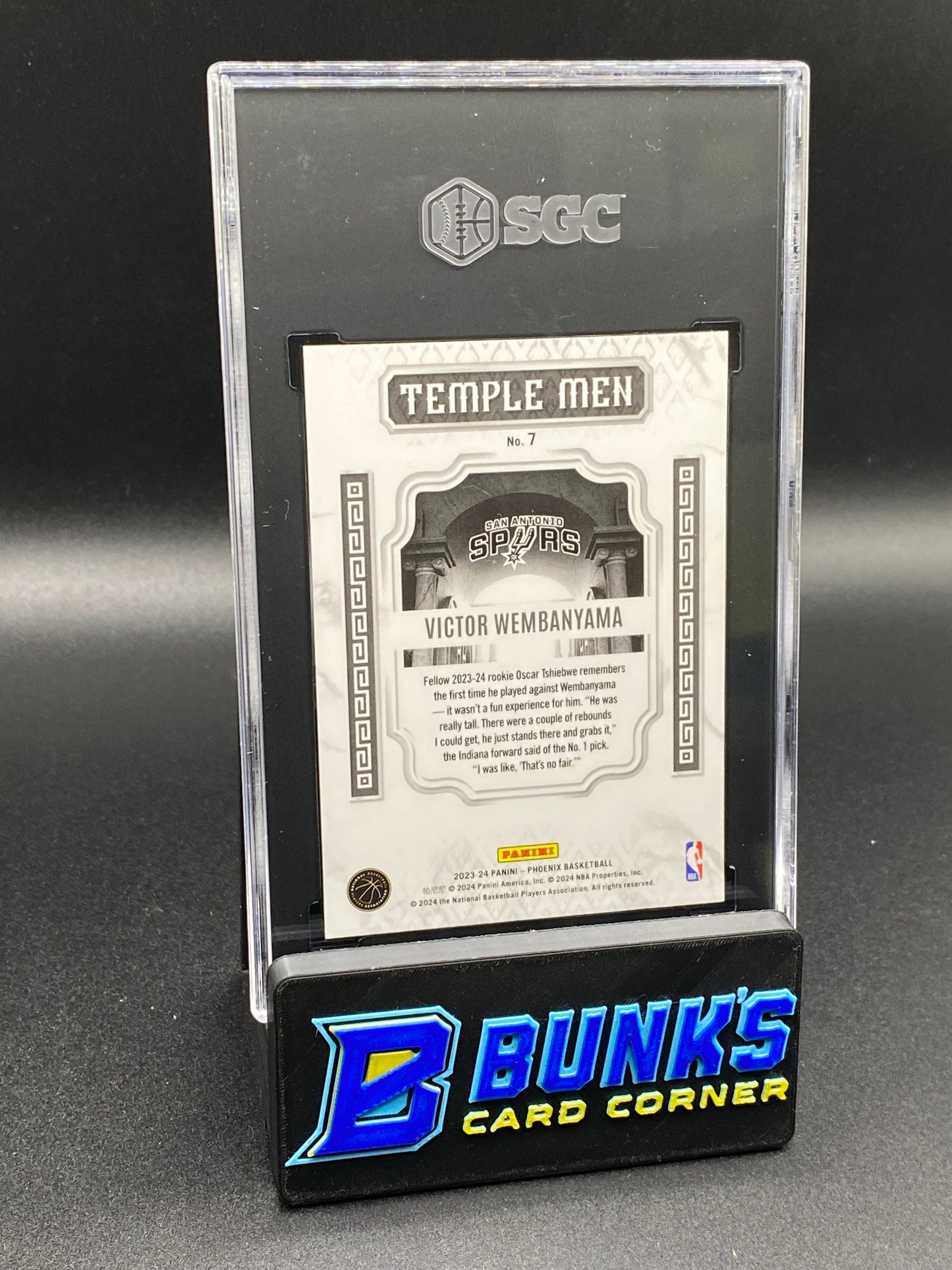 2023-24 Victor Wembanyama Temple Men Teal Lazer SGC 10