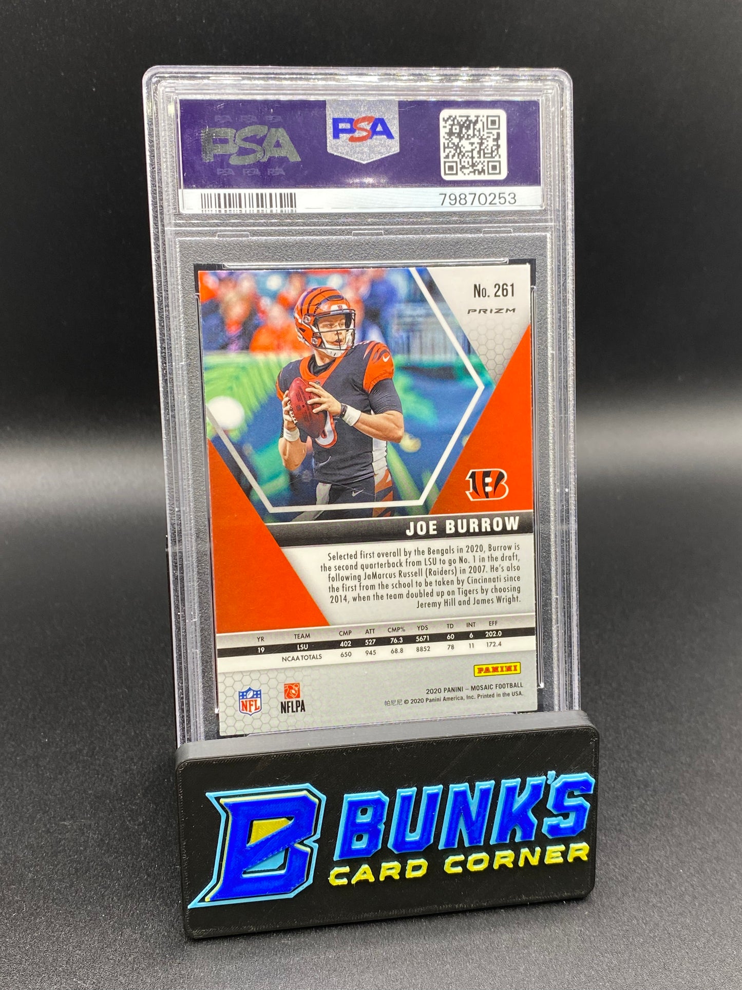 2020 Joe Burrow Camo Pink PSA 10