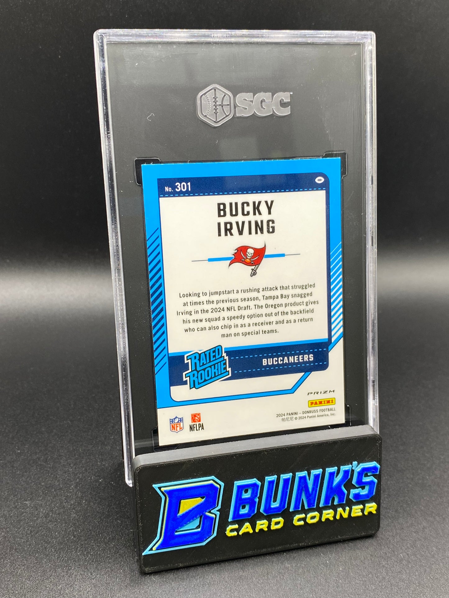 2024 Bucky Irving Red Pandora Prizm SP RC SGC 10