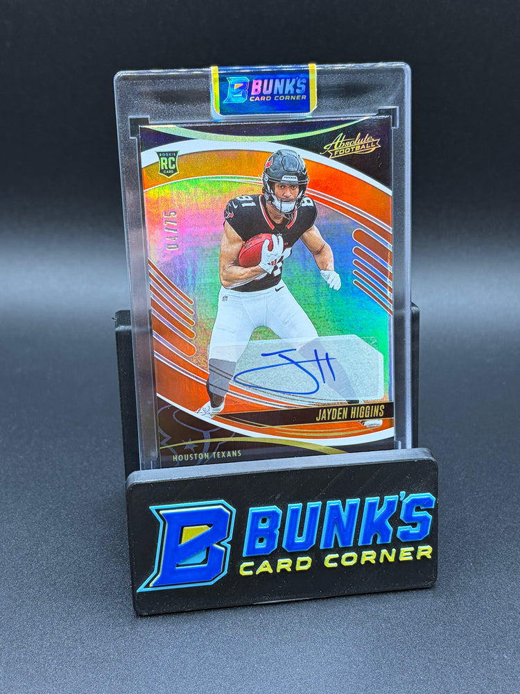 2025 Jayden Higgins Absolute Panini Orange RC 4/75