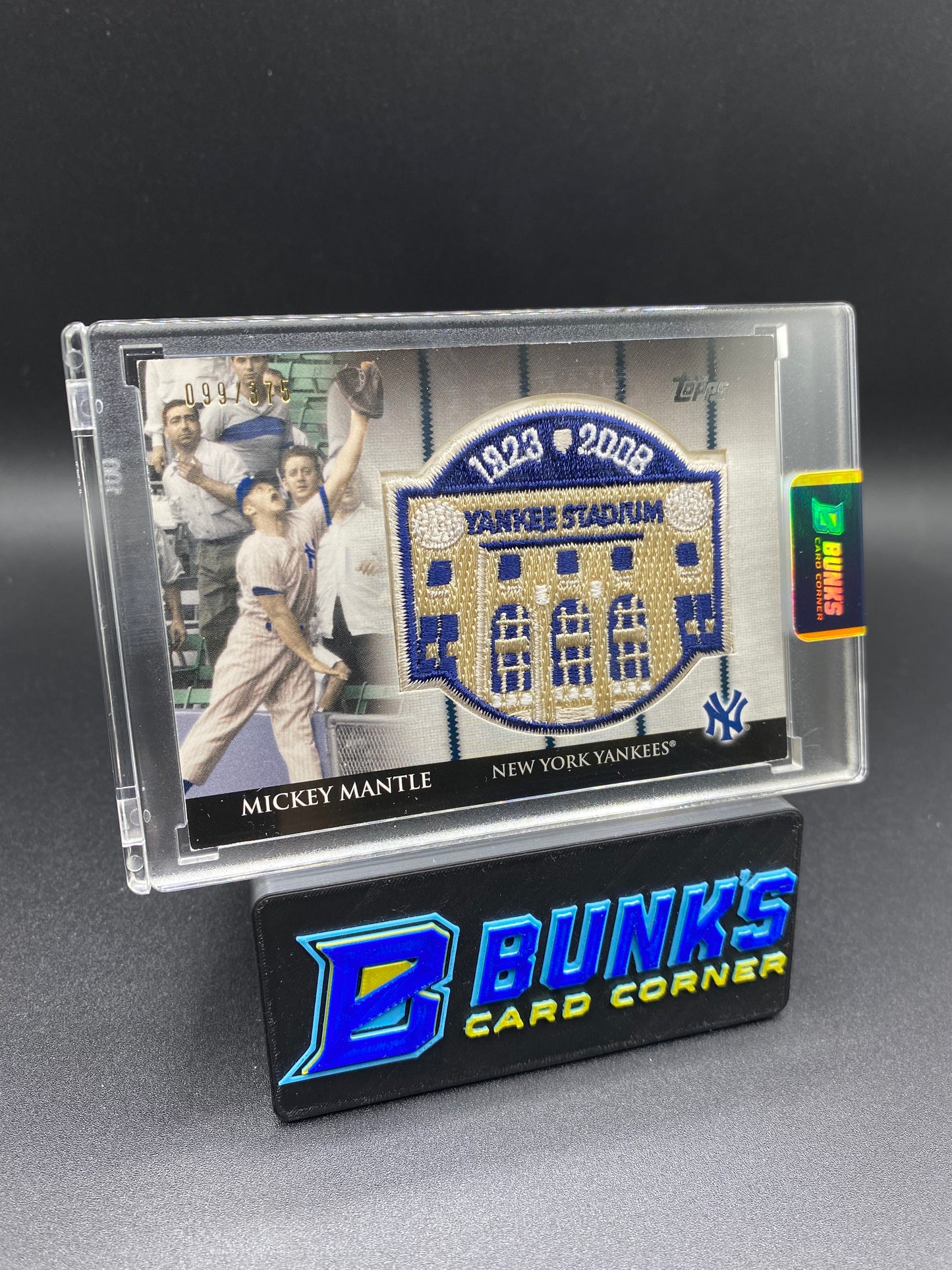 2008 Mickey Mantle Yankee Stadium Patch HOF SP 99/375