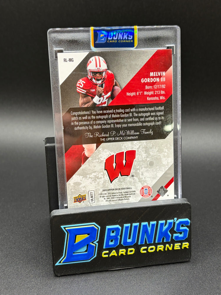 2015 Melvin Gordon III Upper Deck Rookie Letterman Auto 1/25