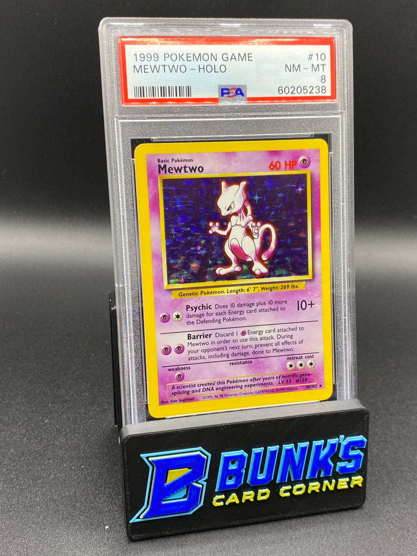 PSA 8 Mewtwo Holo Base Set