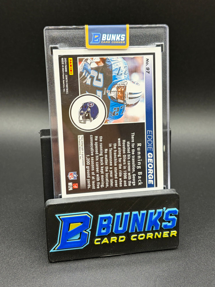 2024 Eddie George Zenith Panini Blue Red Zone Auto 12/25