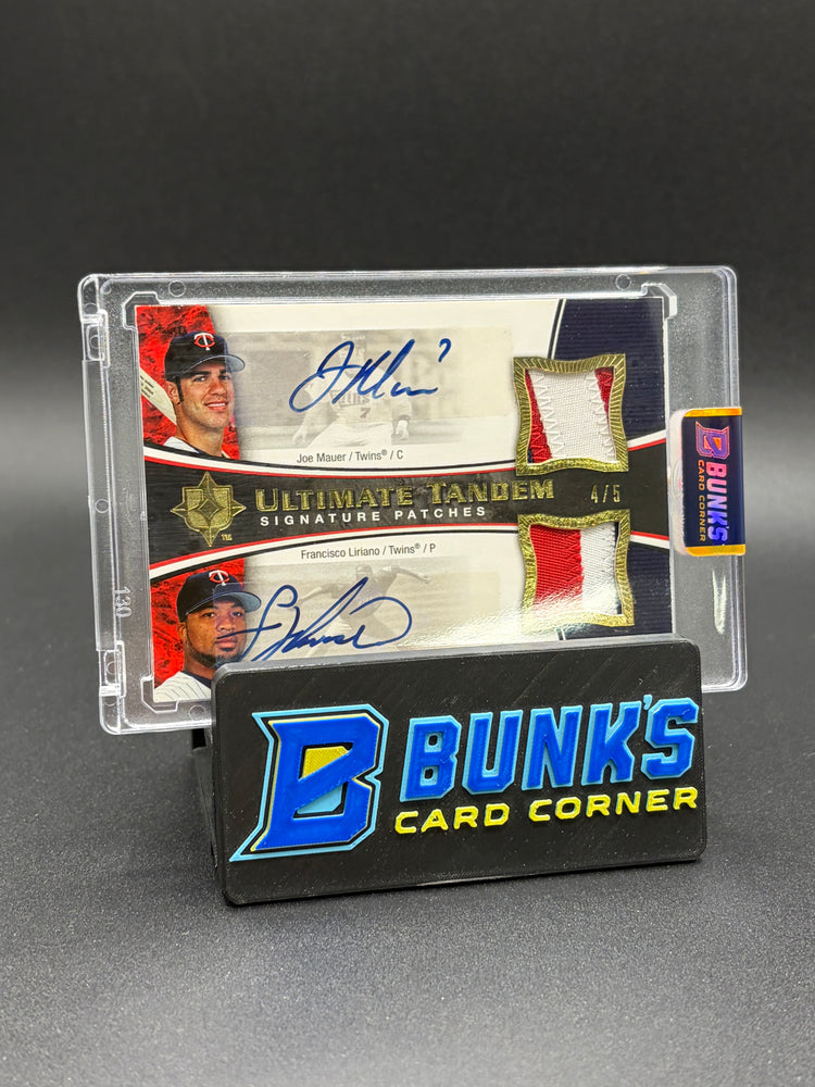 2006 Joe Mauer & Francisco Liriano Ultimate Tandem Signature Patches 4/5
