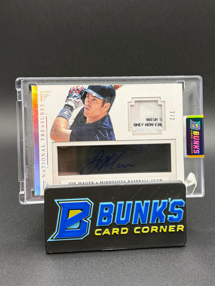 2014 Joe Mauer Treasure Signatures Materials Game Used 2/2