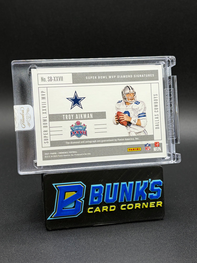 2021 Troy Aikman MVP Diamond Signatures Eminence 4/5