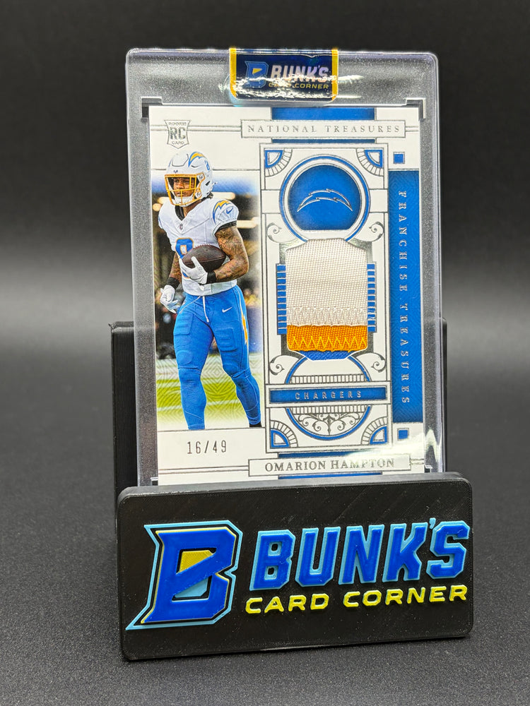 2025 Omarion Hampton National Treasures Panini Patch RC 16/49