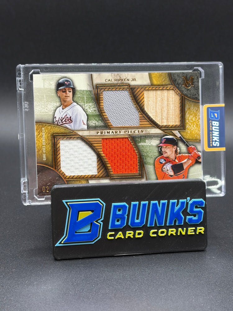 2025 Cal Ripken & Gunnar Henderson Dual Player Primary Pieces Quad Relic 2/75