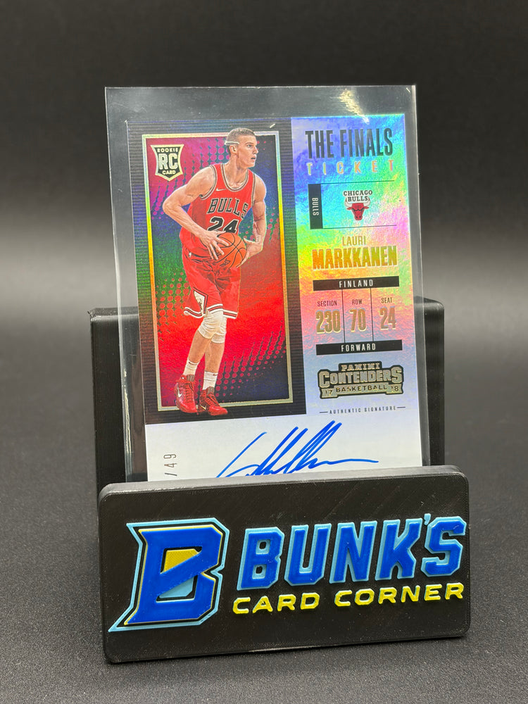 2017-18 Lauri Markkanen Contenders The Finals Ticket Auto 33/49