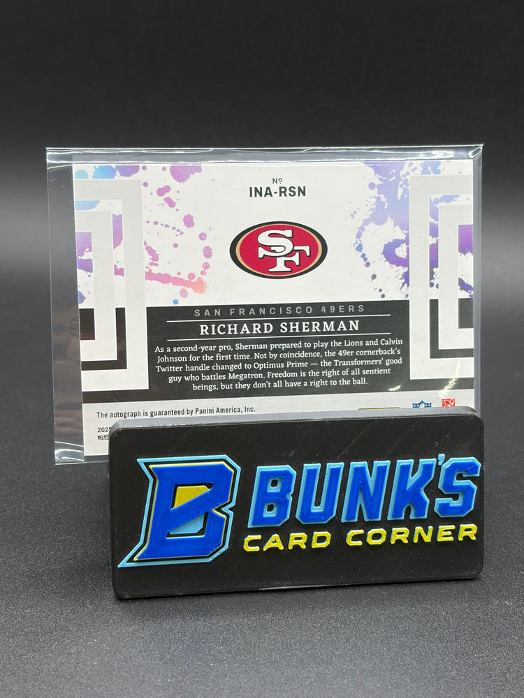 2025 Richard Sherman Impeccable Panini Optimus Prime 22/99