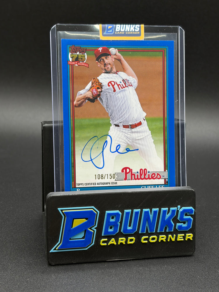 2026 Cliff Lee Blue Auto Topps 108/150