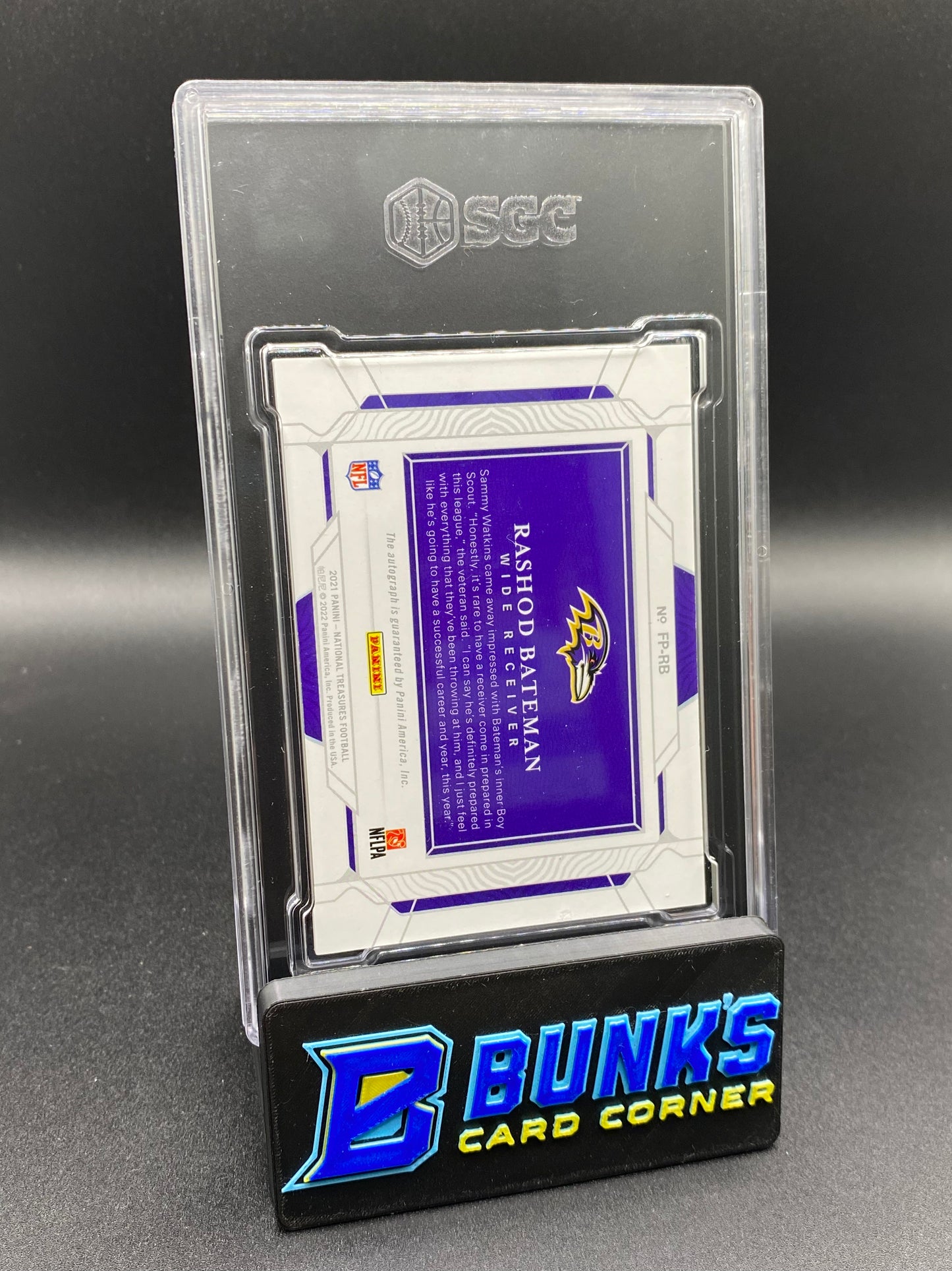 2021 Rashod Bateman Field Pass Auto. 21/99 SGC 10/8.5