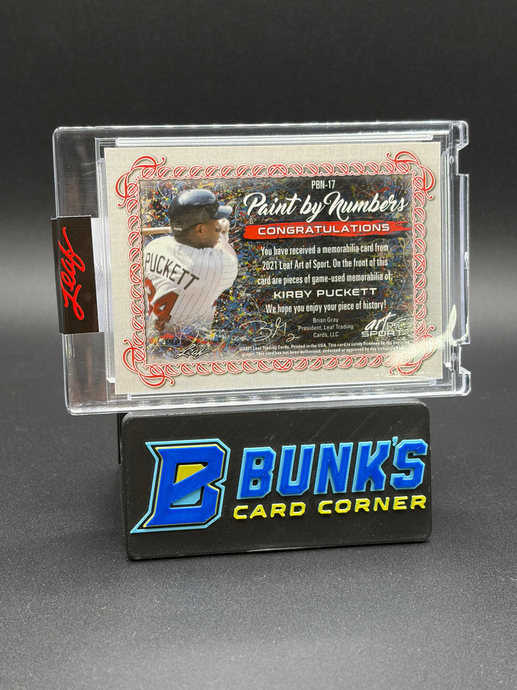 2021 Kirby Puckett Leaf Paint by Numbers Triple Jersey 1/12