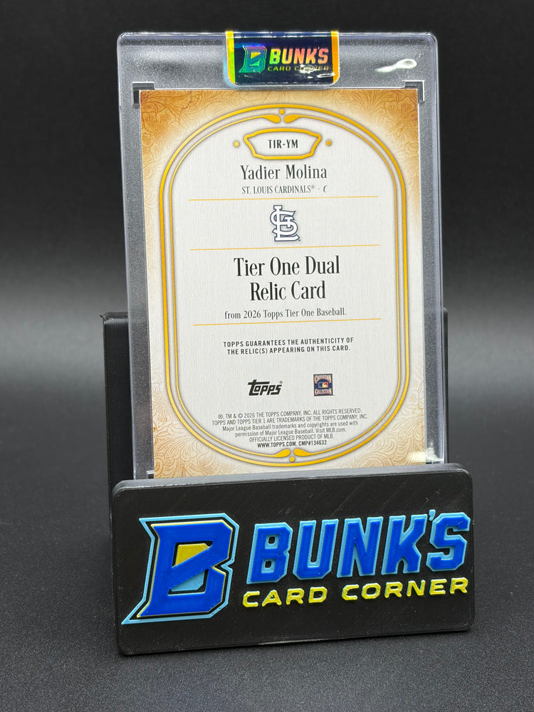 2026 Yadier Molina Tuer One Game used Dual Jersey 94/99