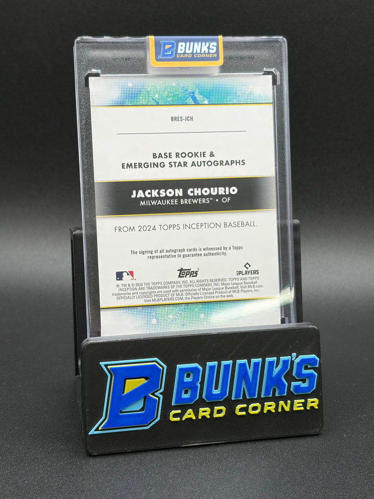 2024 Jackson Chourio Topps Inception Aqua Auto 21/75 RC