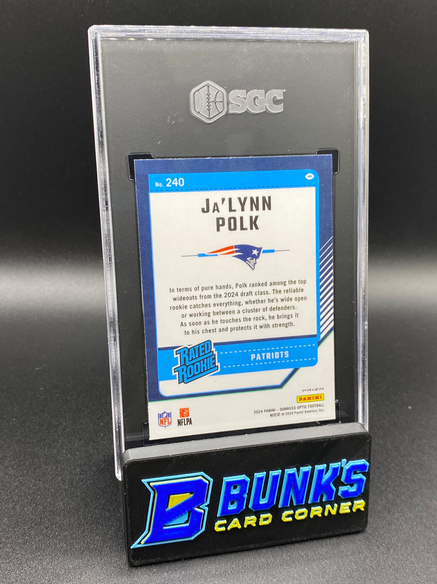 2024 Ja'Lynn Polk Blue Glitter Prizm SGC 10