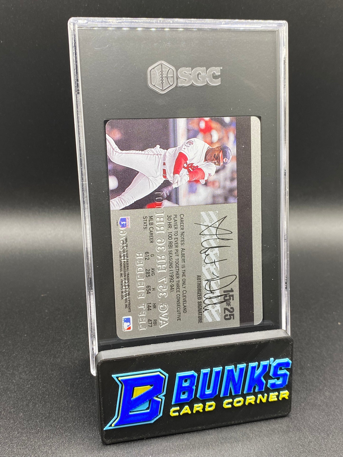 1995 Albert Belle Platinum SGC 9.5