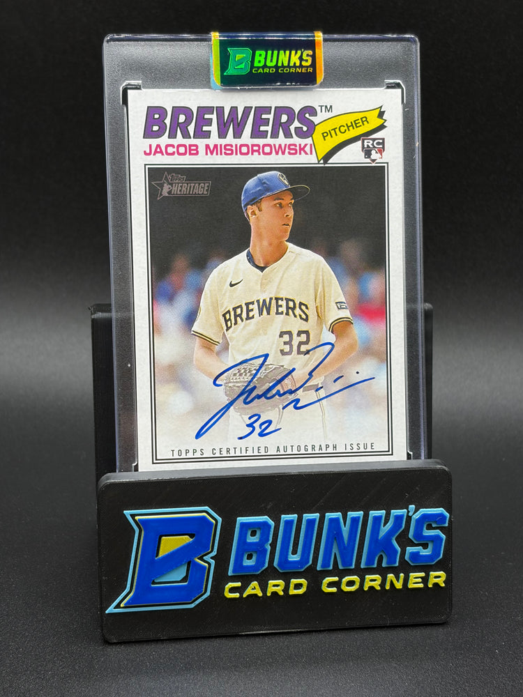 2025 Jacob Misiorowski Auto Topps Heritage Real One RC Auto