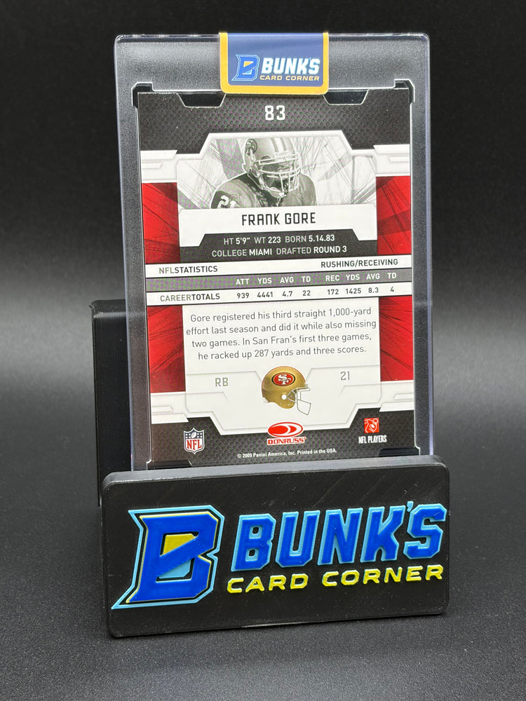 2009 Frank Gore Die Cut Elite Donruss 10/21