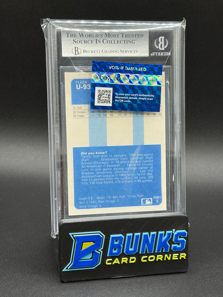 1984 Kirby Puckett Fleer Update Beckett 8.5