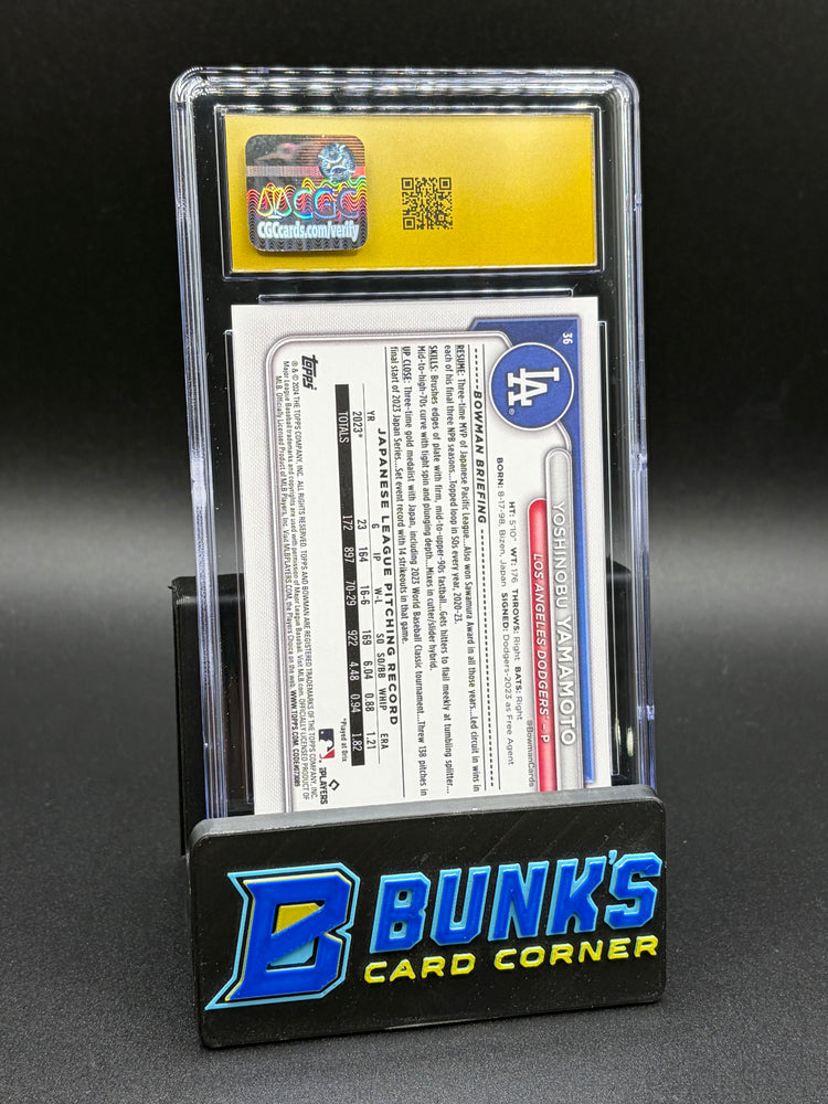 2024 Yoshinobu Yamamoto Bowman CGC Pristine 10 RC