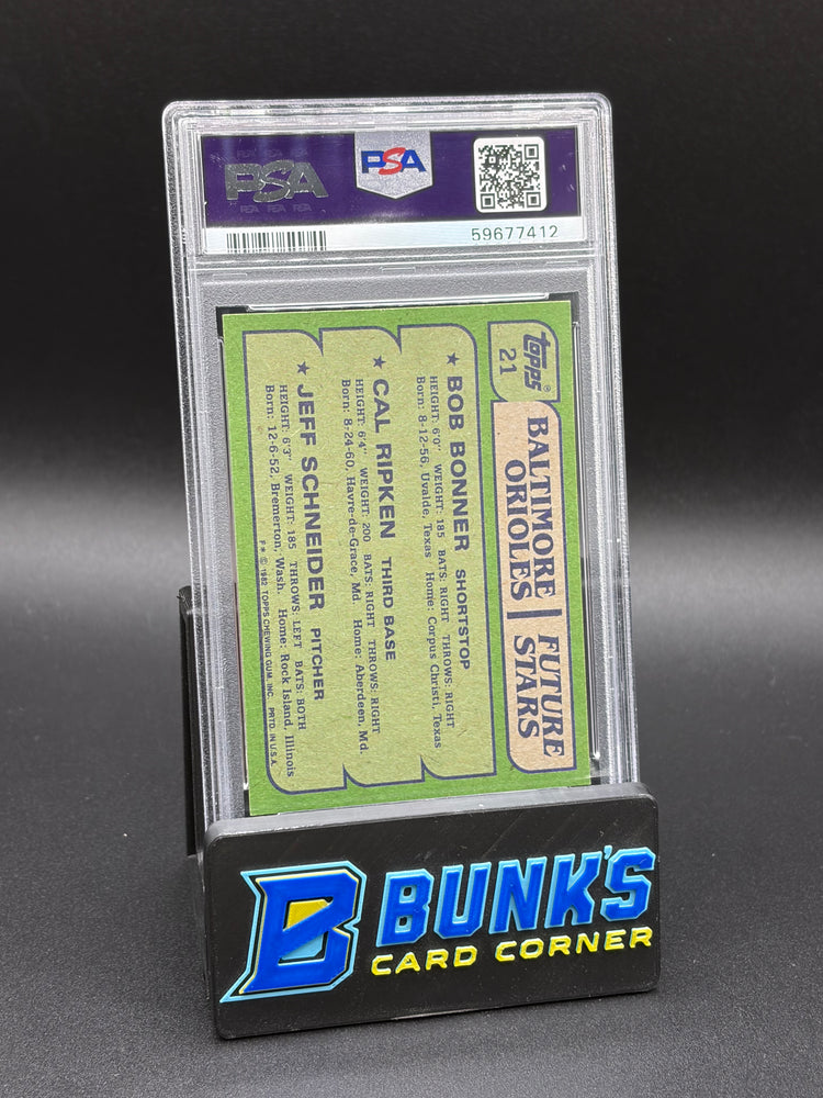 1982 Bonner/Ripken/Schneider Orioles Future Stars PSA 7