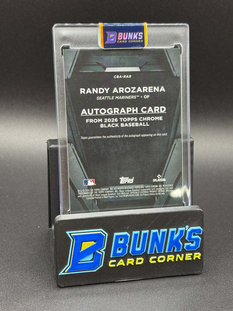 2026 Randy Arozarena Auto Topps Chrome Black