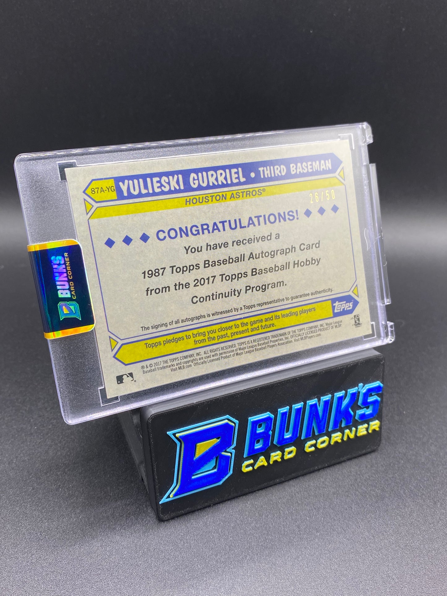 2017 Yulieski Gurriel Mega Box Gold Auto 26/50