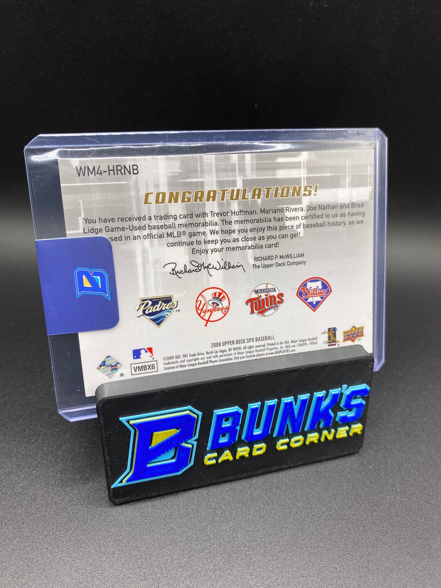 2009 Hoffman/Rivera/Brad/Nathan Game Used Materials