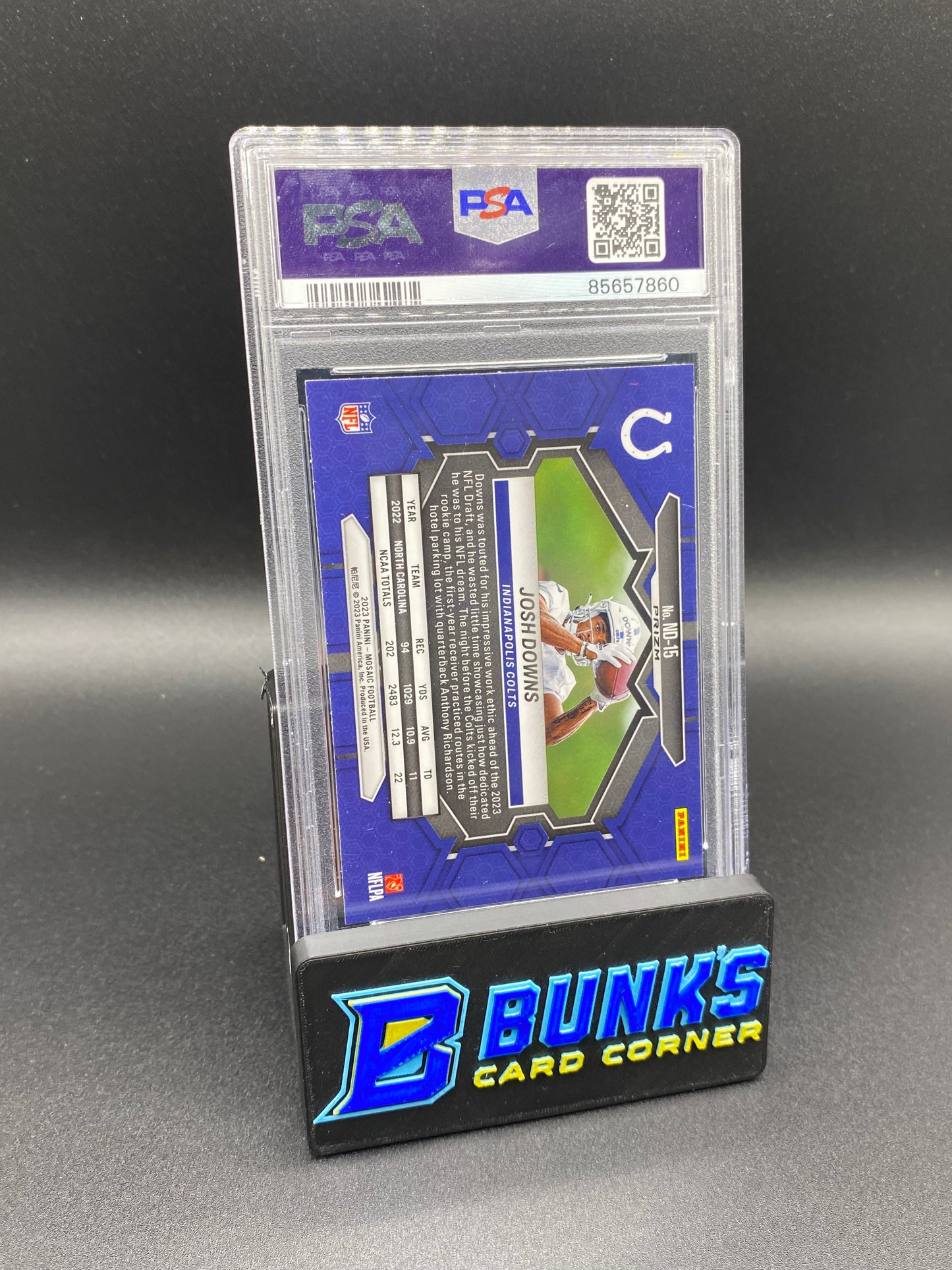 2023 Josh Downs NFL Debut-Genesis PSA 10